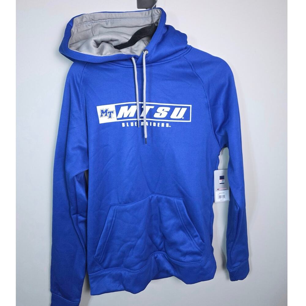 NWT $50 Colosseum MTSU Blue Raiders Men's S Hoodie Middle Tennessee State Blue